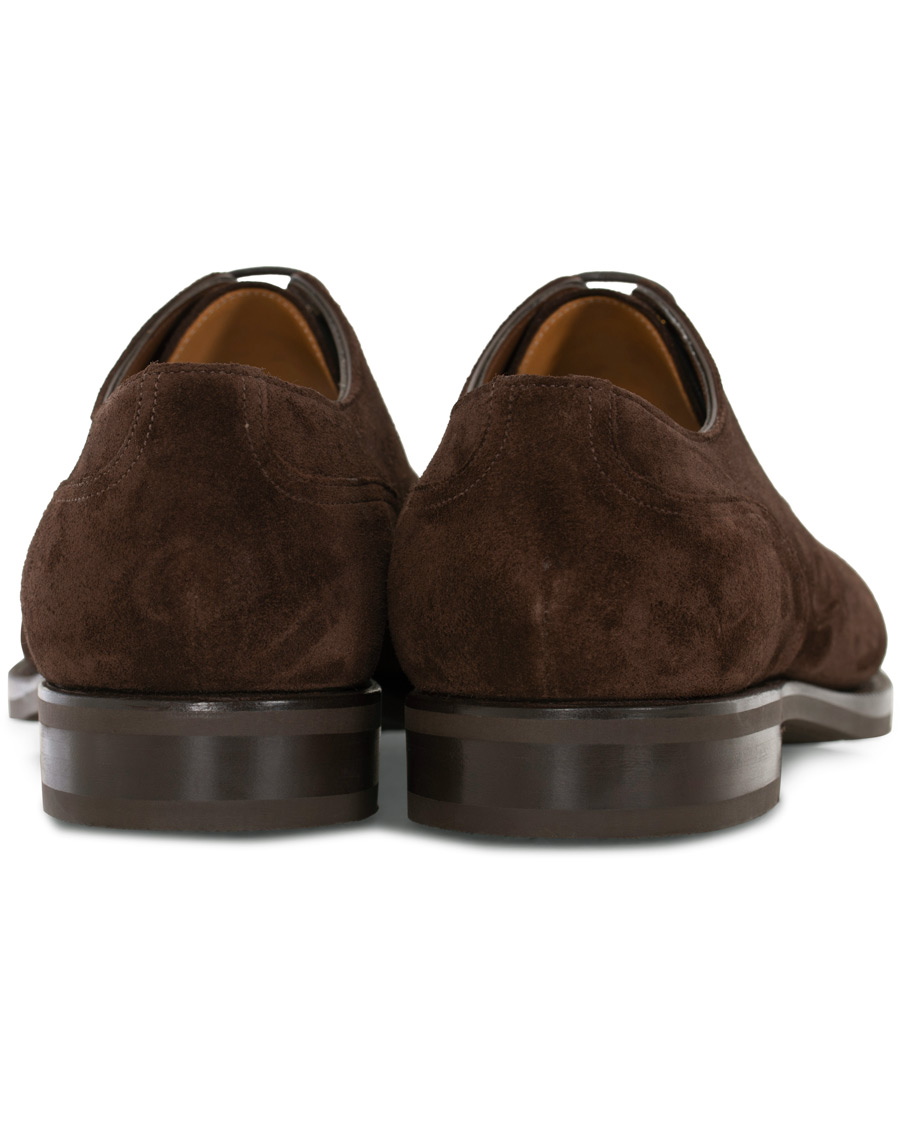 Uomini | Edward Green Dover Split Toe R2 Sole Derby Mink Suede | Edward Green | Dover Split Toe R2 Sole Derby Mink Suede