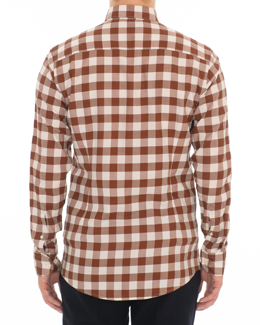 Uomini | Camicie | Eton | Slim Fit Twill Button Under Shirt Red/White