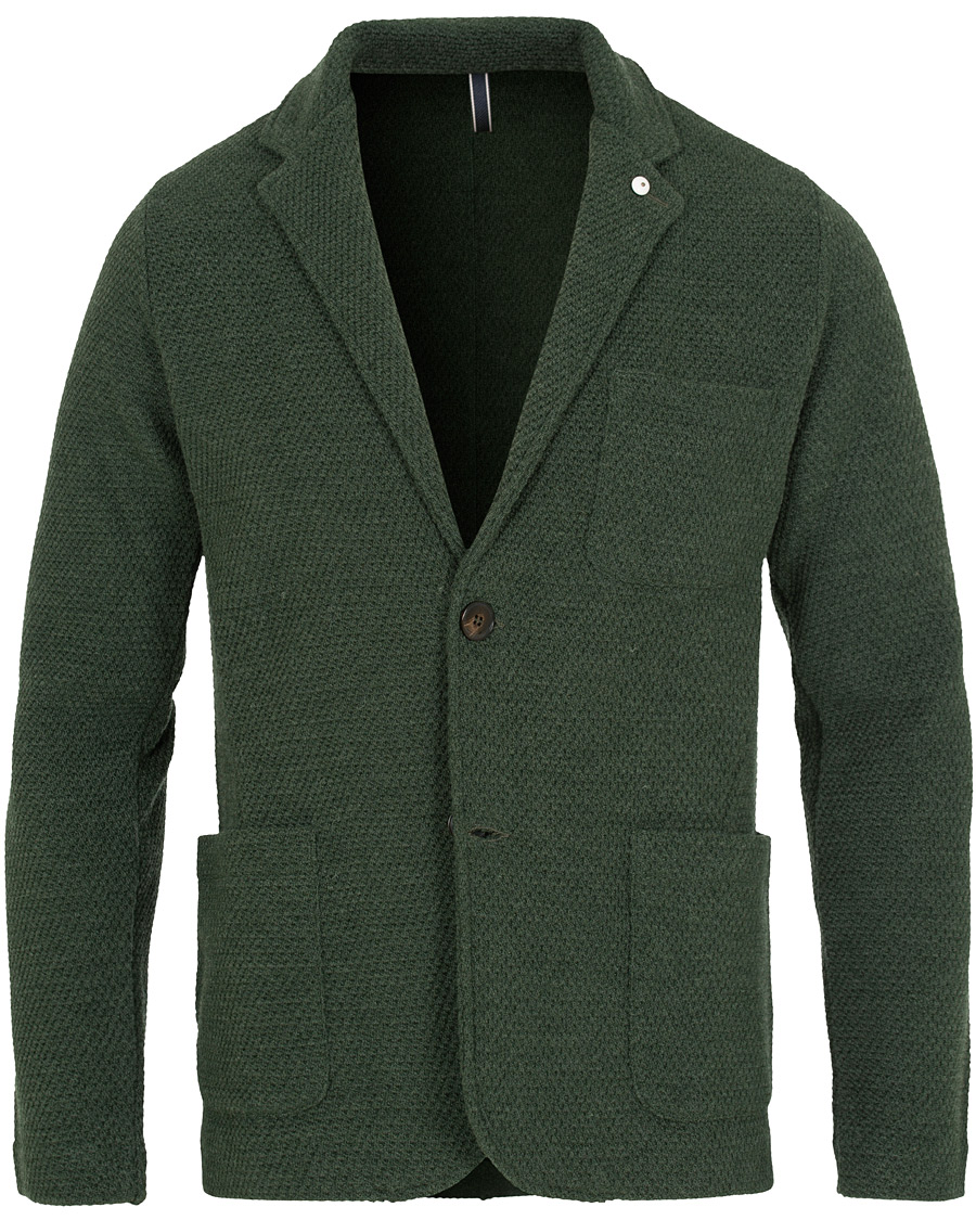 Uomini | Blazers | L.B.M. 1911 | Knitted Cardigan Blazer Green