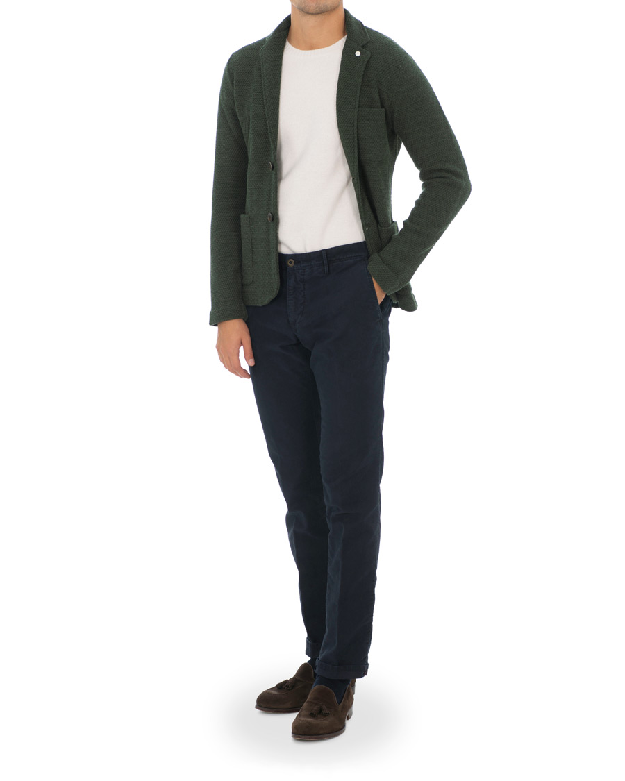 Uomini | Blazers | L.B.M. 1911 | Knitted Cardigan Blazer Green