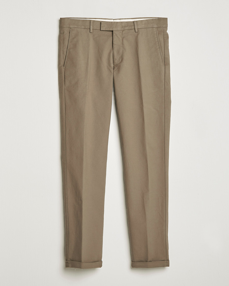 Uomini | Pantaloni | NN07 | Scott Regular Fit Stretch Trousers Khaki