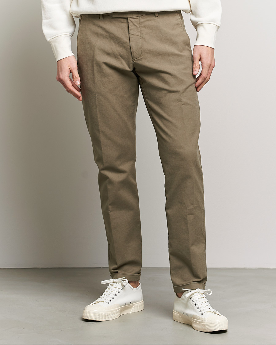 Uomini | Pantaloni | NN07 | Scott Regular Fit Stretch Trousers Khaki