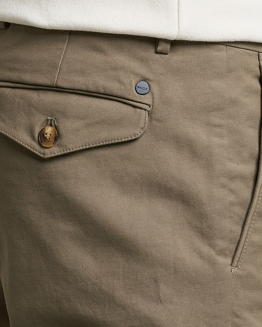 Uomini | Pantaloni | NN07 | Scott Regular Fit Stretch Trousers Khaki