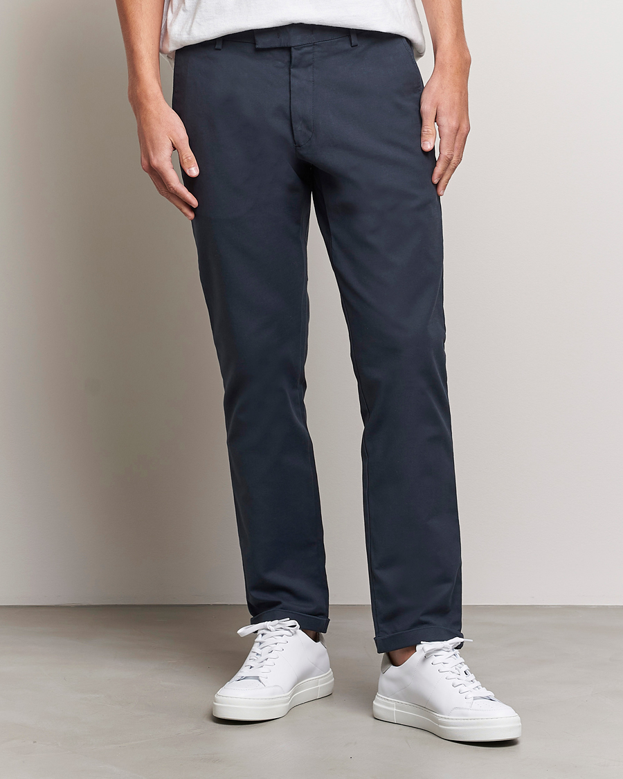 Uomini | Pantaloni | NN07 | Scott Regular Fit Stretch Trousers Navy Blue