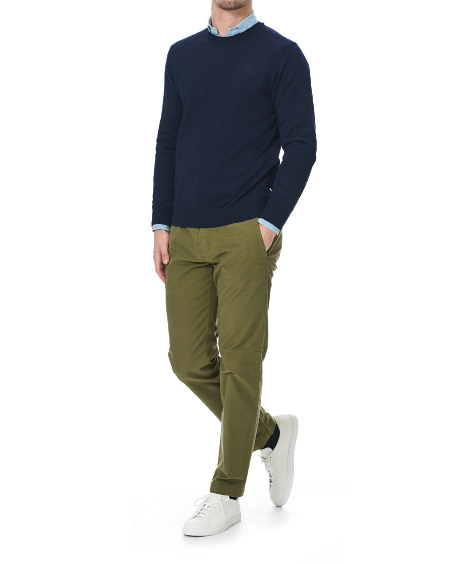 Uomini | Pantaloni | NN07 | Steven Regular Fit Stretch Chinos Moss Green