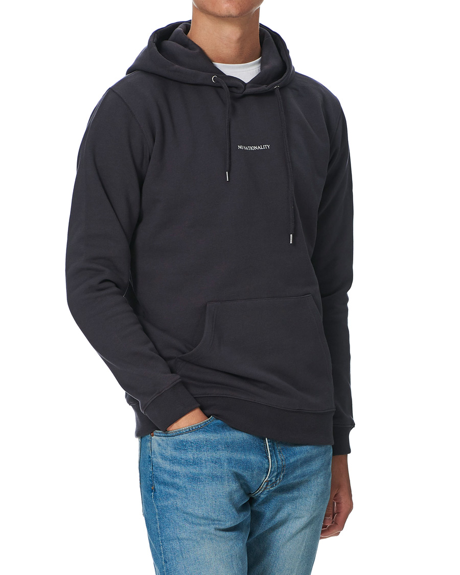 Uomini | Maglieria | NN07 | Barrow Printed Hoodie Navy Blue