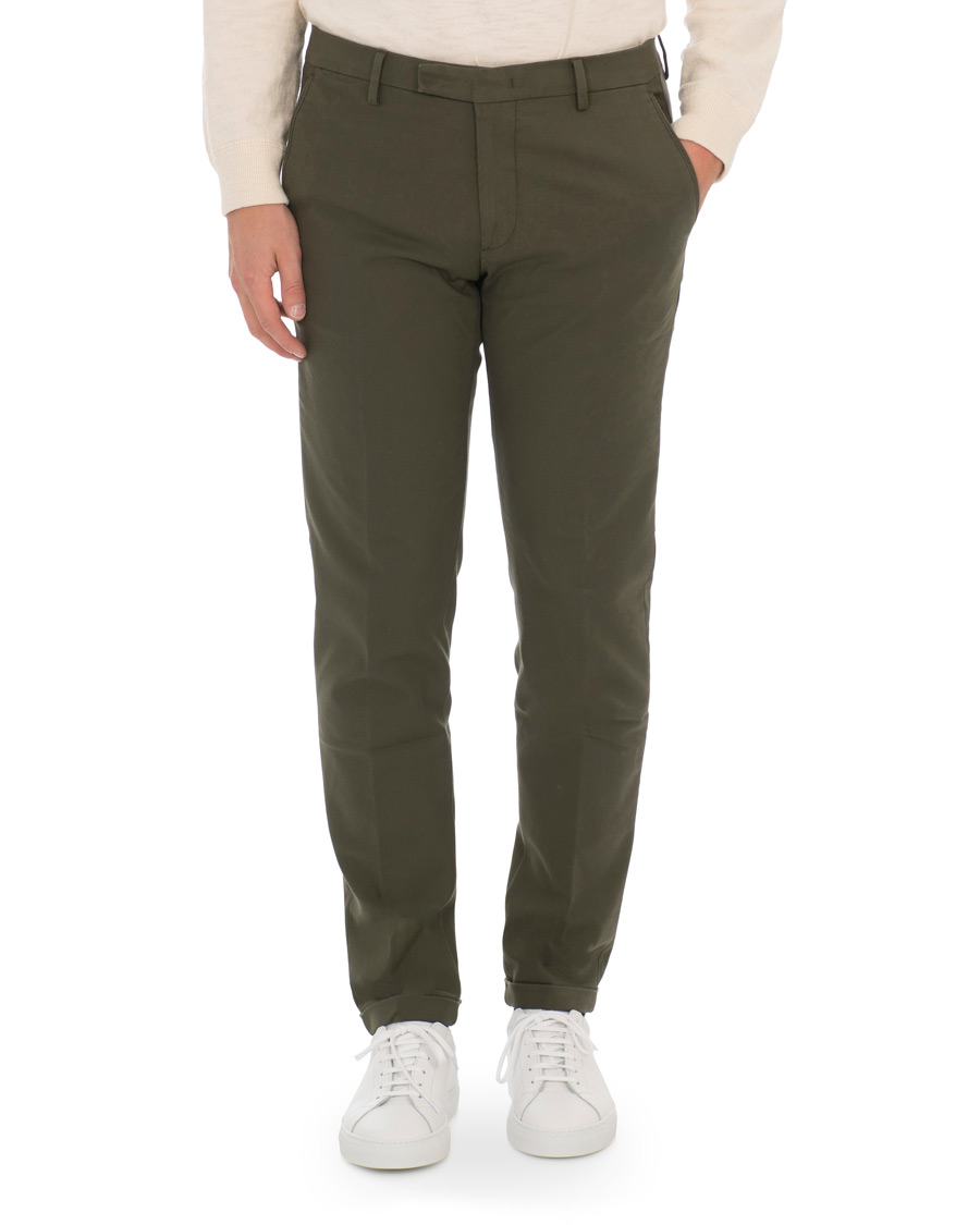 Uomini | Pantaloni | NN07 | Scott Regular Fit Stretch Trousers Army Green