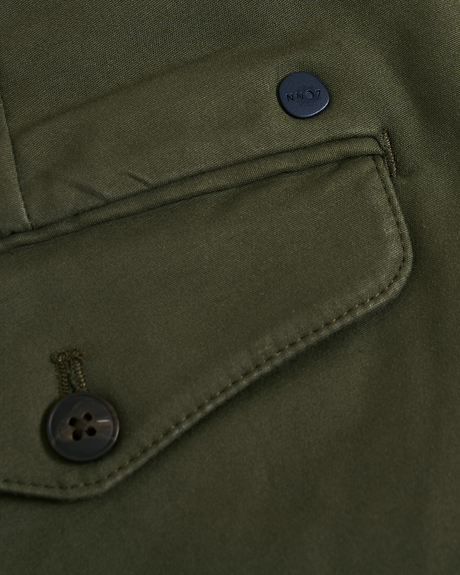 Uomini | Pantaloni | NN07 | Scott Regular Fit Stretch Trousers Army Green
