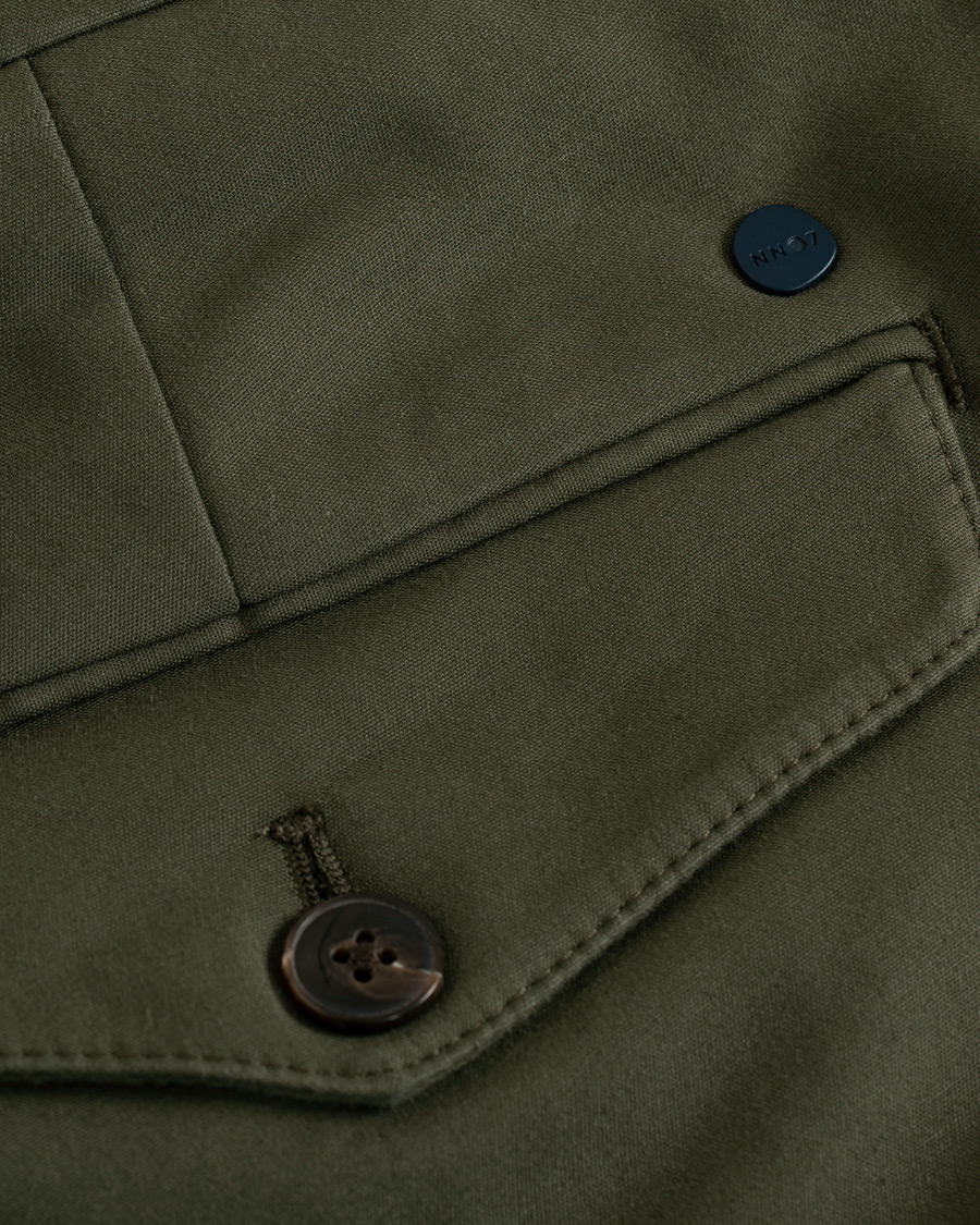 Uomini | Pantaloni | NN07 | Scott Regular Fit Stretch Trousers Army Green