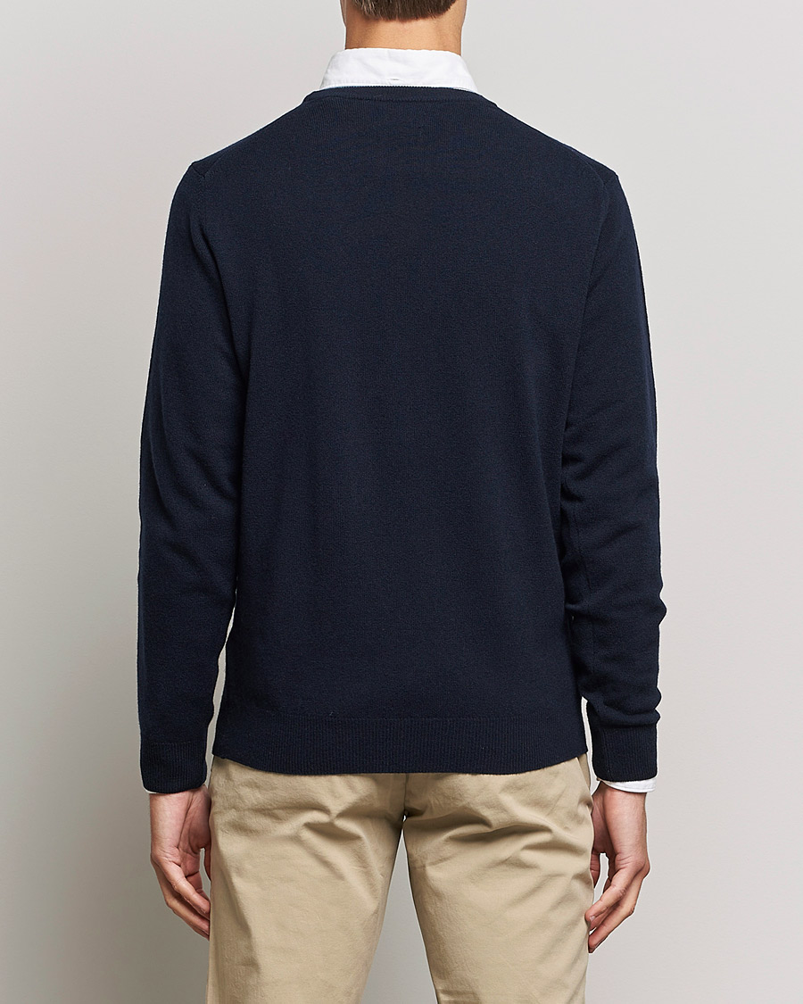 Uomini | Maglieria | GANT | Lambswool Crew Neck Pullover Marine