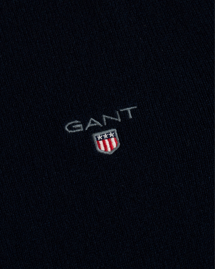 Uomini | Maglieria | GANT | Lambswool Crew Neck Pullover Marine