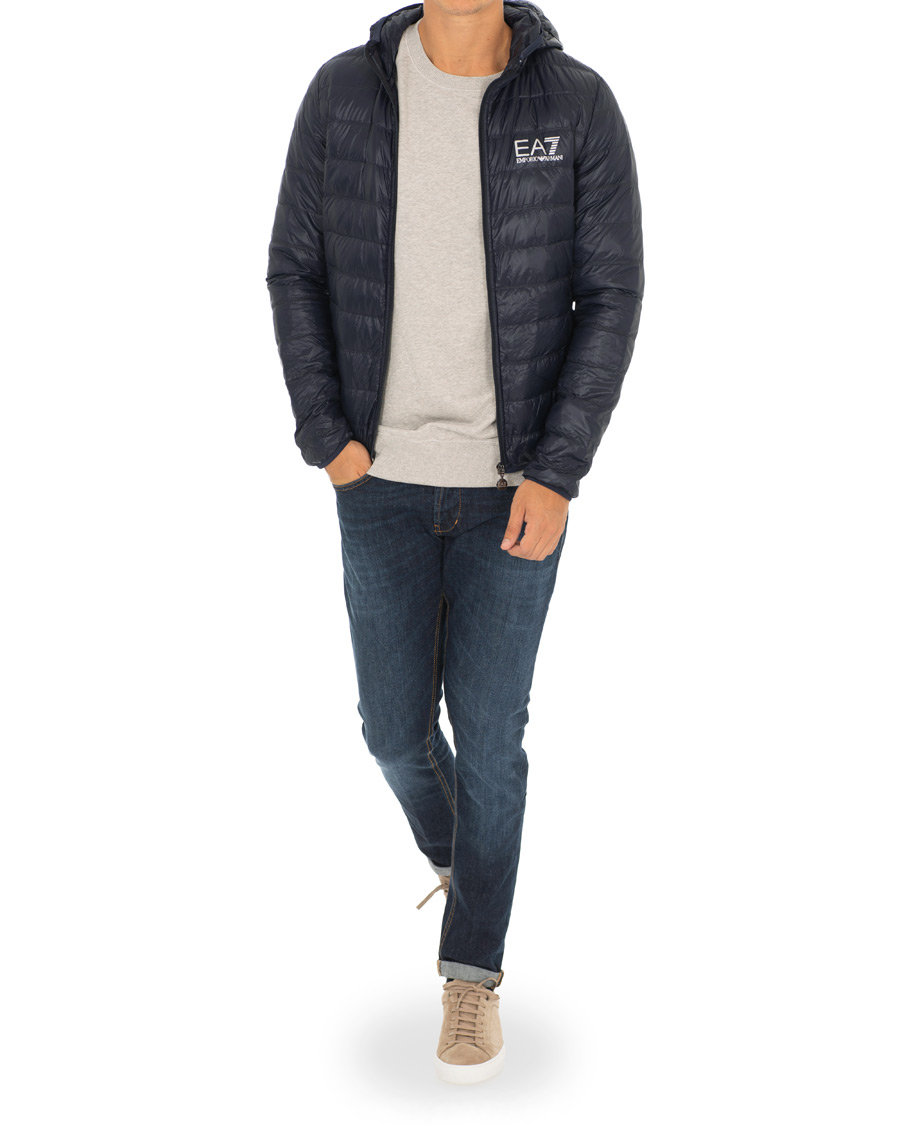 Uomini | Giacche | EA7 | Train Core Light Down Hoodie Jacket Navy