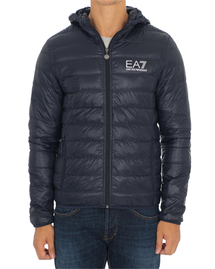 Uomini | Giacche | EA7 | Train Core Light Down Hoodie Jacket Navy