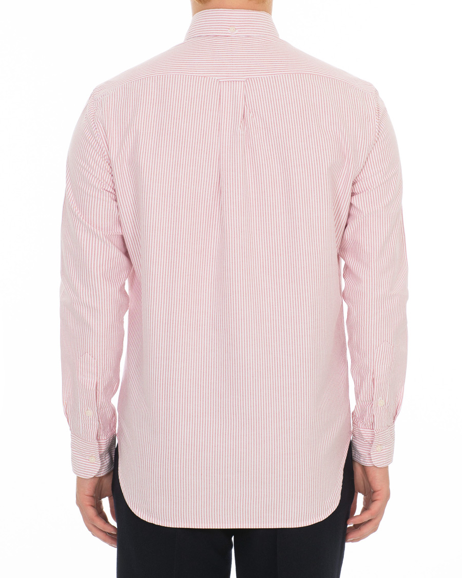 Uomini | Camicie | Gitman Vintage | Button Down Striped Oxford Shirt Red