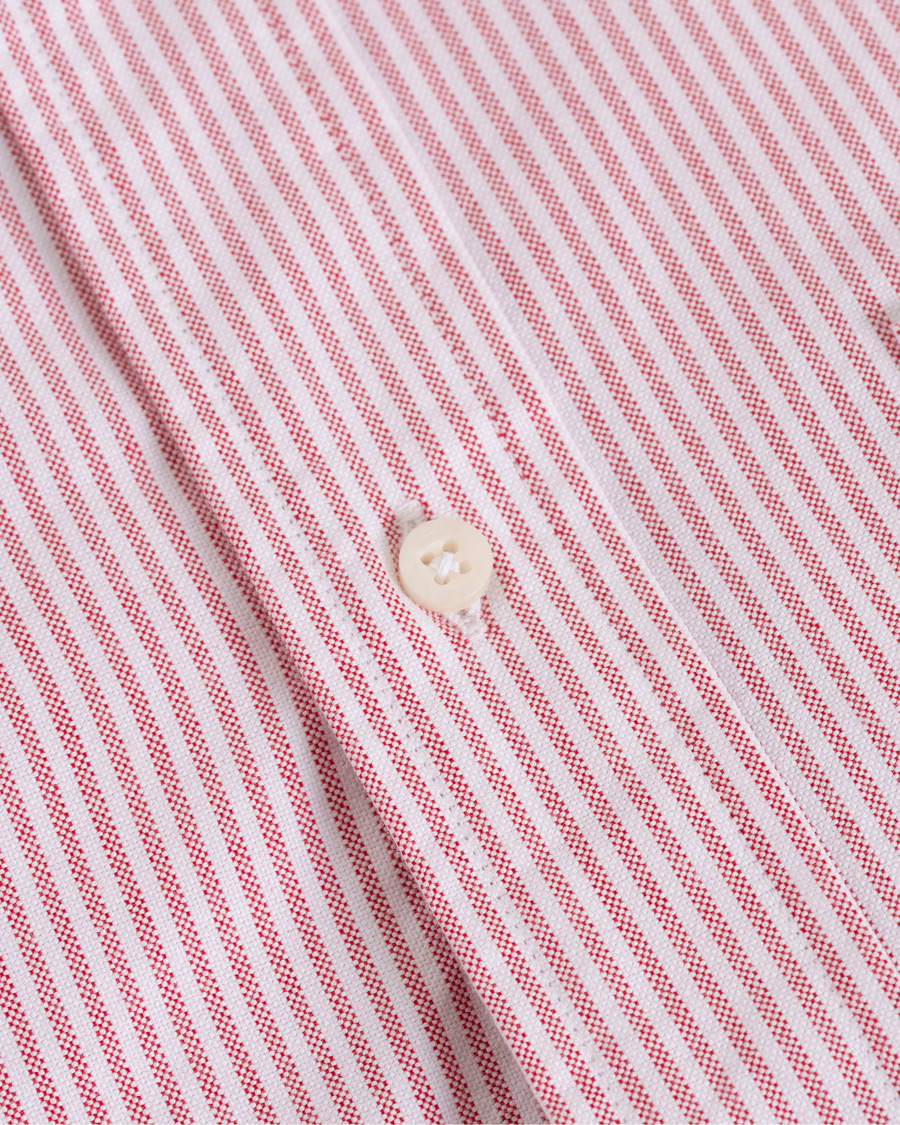 Uomini | Camicie | Gitman Vintage | Button Down Striped Oxford Shirt Red