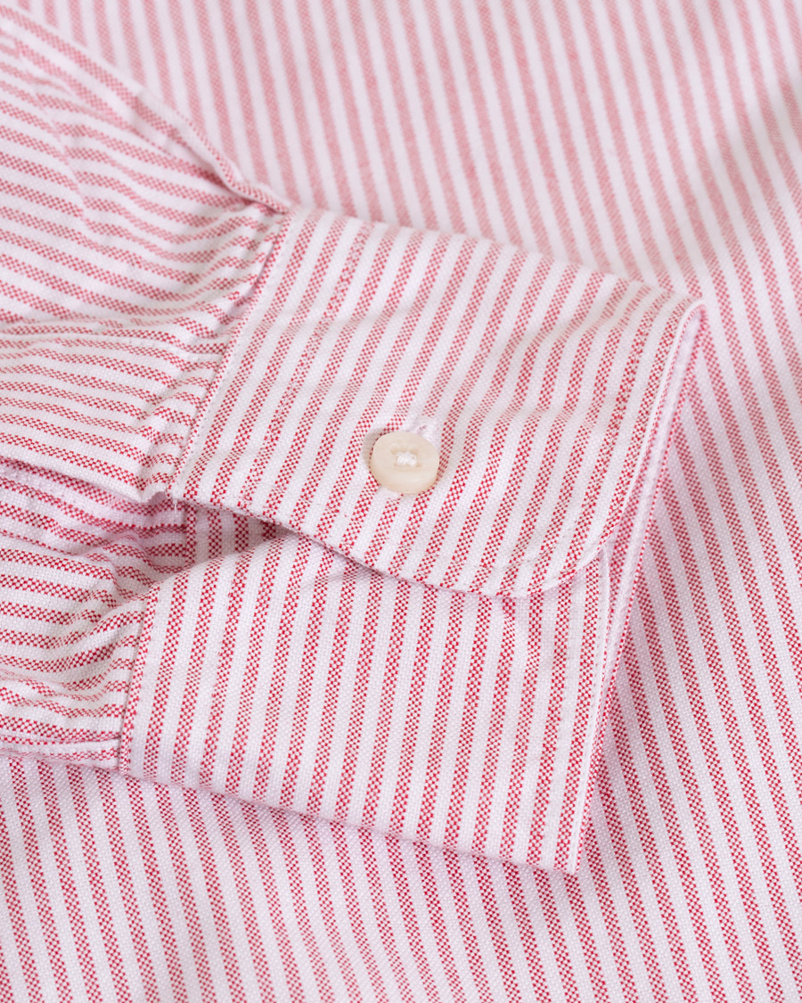 Uomini | Camicie | Gitman Vintage | Button Down Striped Oxford Shirt Red