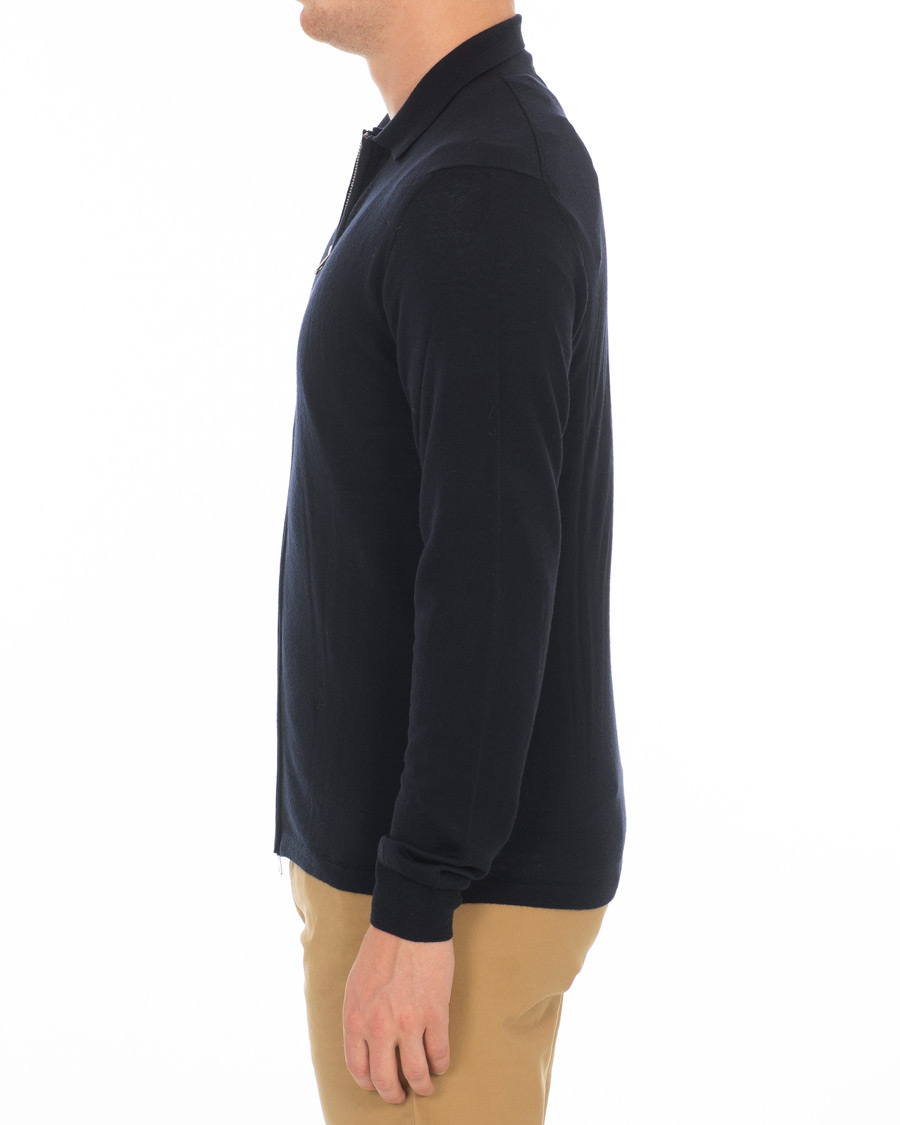 Uomini | Maglieria | J.Lindeberg | Nyle Full Zip Merino Navy
