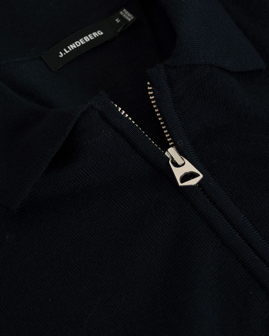 Uomini | Maglieria | J.Lindeberg | Nyle Full Zip Merino Navy