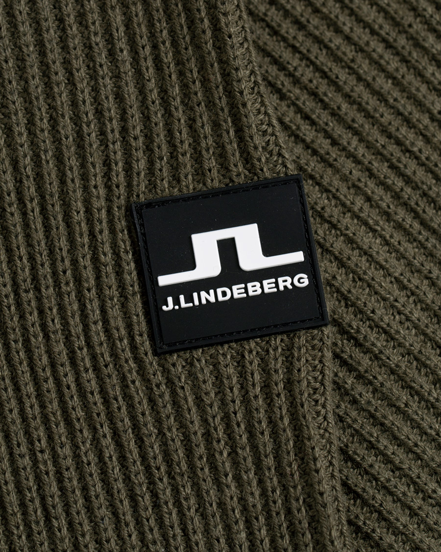 Uomini | Maglieria | J.Lindeberg | Carlo Cotton/Wool Full Zip Green