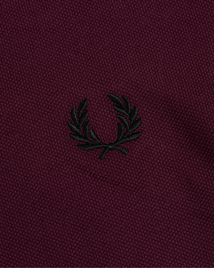 Uomini | Polo | Fred Perry | Slim Fit Polo Twin Tip Wine Red/White