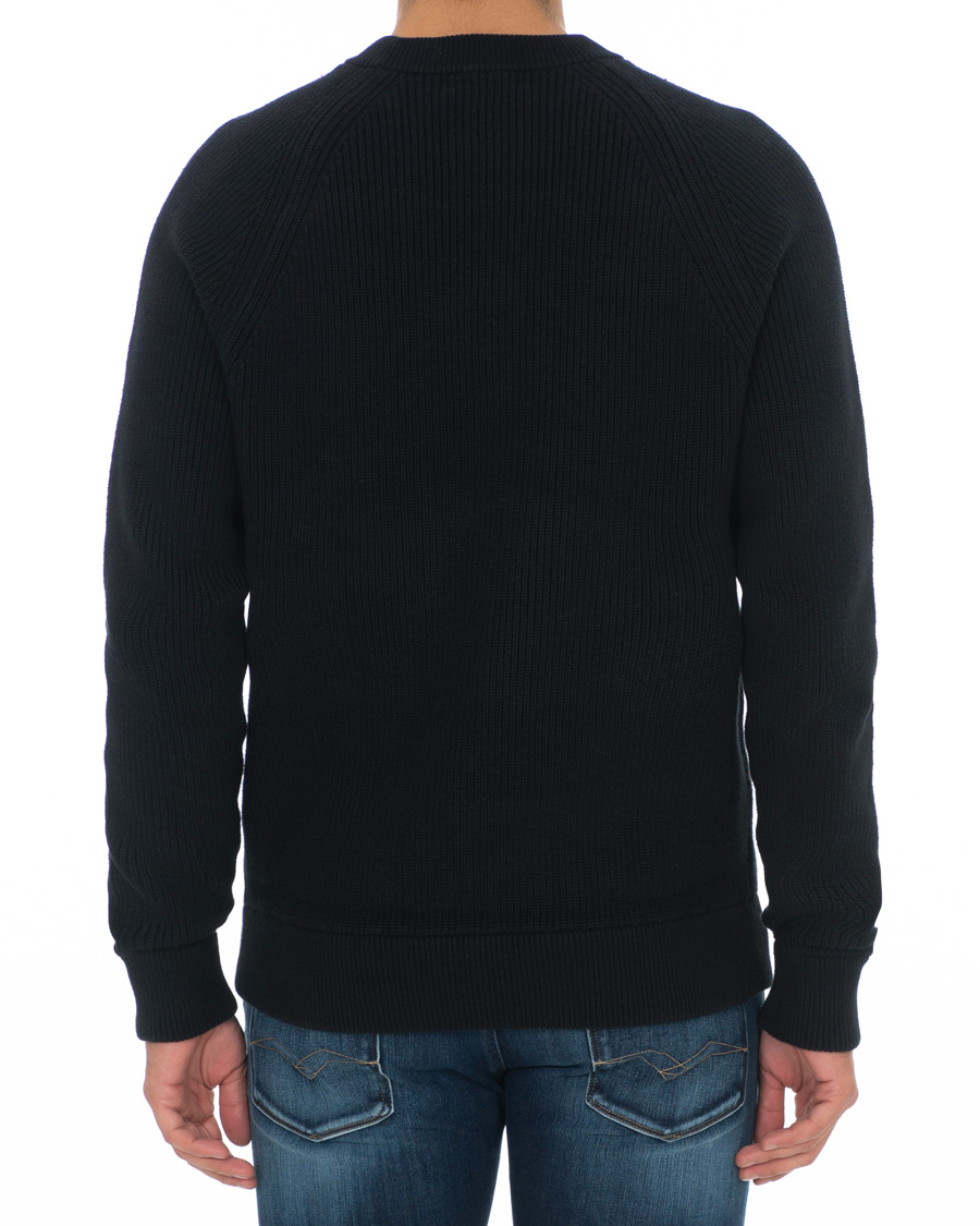 Uomini | Maglieria | Fred Perry | Ribbed Crew Neck Jumper Black