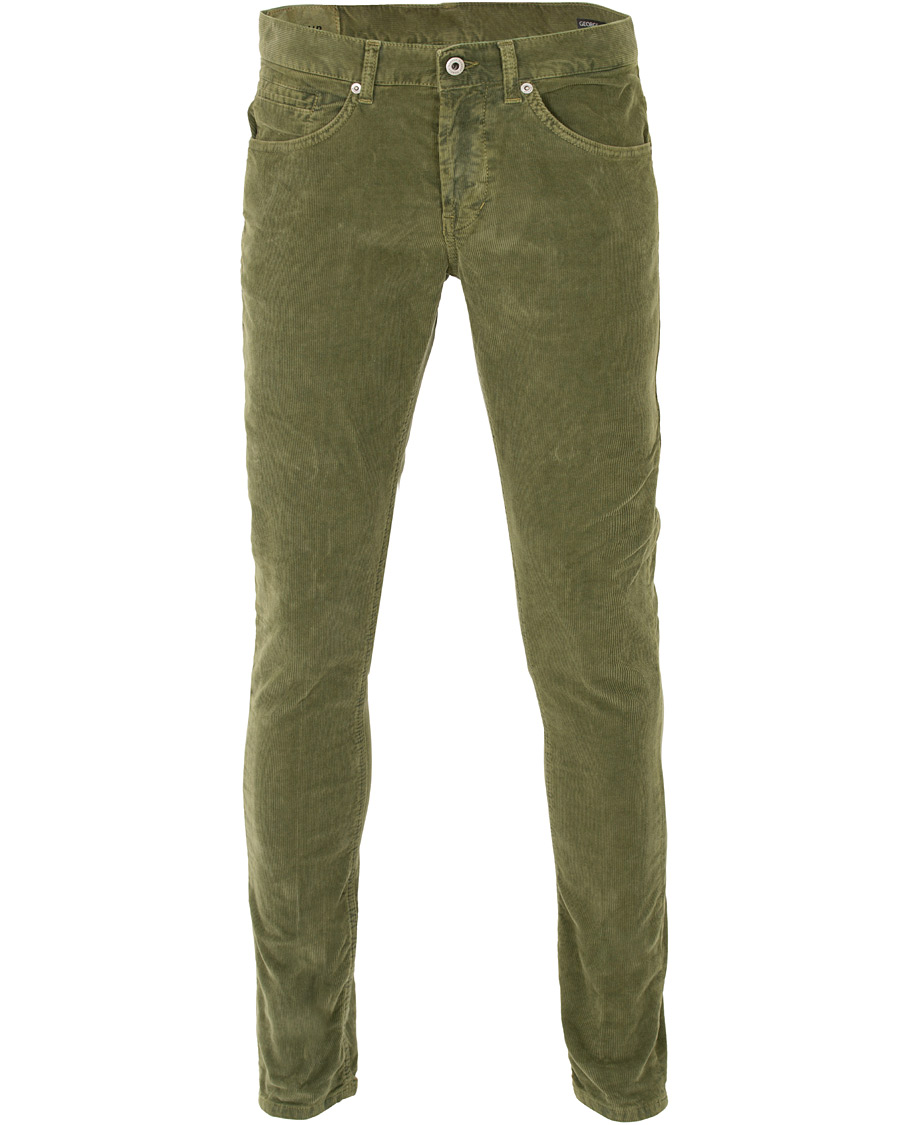 Uomini | Pantaloni | Dondup | George Corduroy Trousers Green