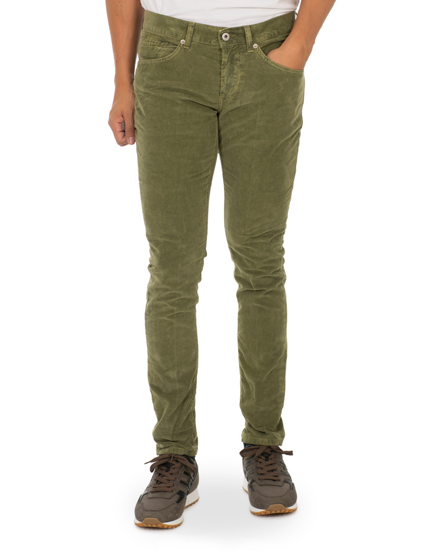 Uomini | Pantaloni | Dondup | George Corduroy Trousers Green