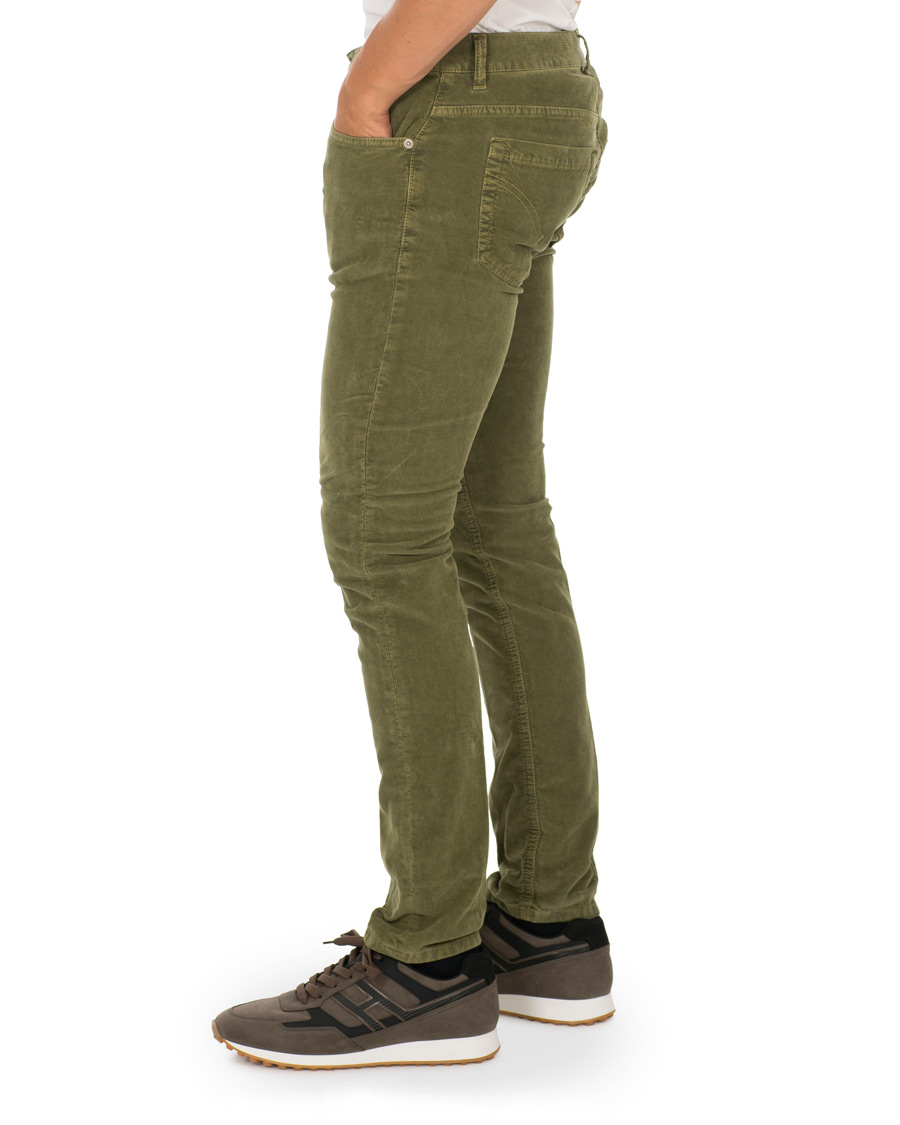 Uomini | Pantaloni | Dondup | George Corduroy Trousers Green