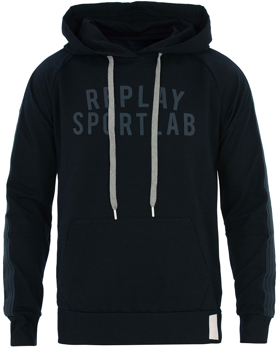 Uomini | Maglieria | Replay | SportLab Pullover Hoodie Denim Blue