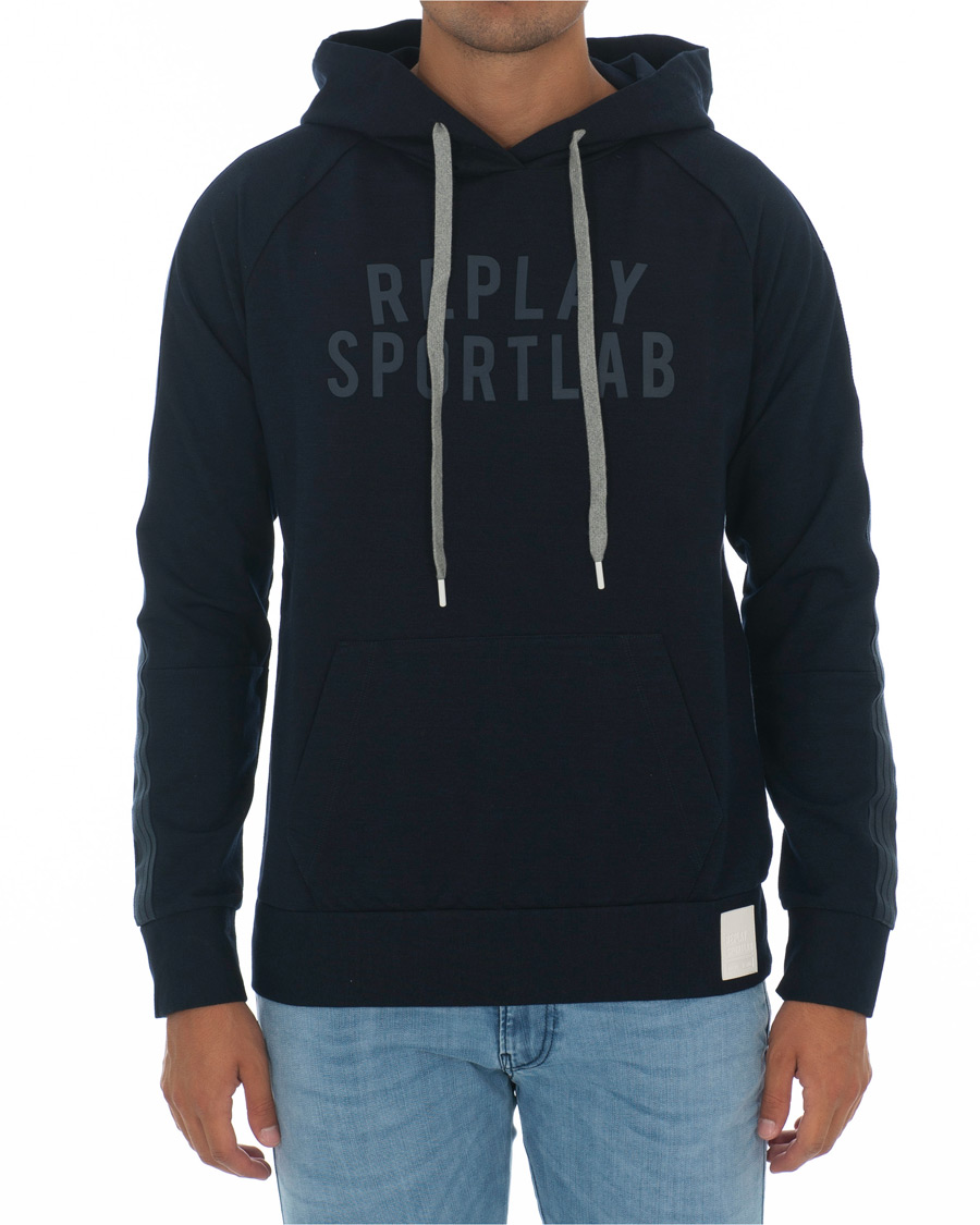 Uomini | Maglieria | Replay | SportLab Pullover Hoodie Denim Blue