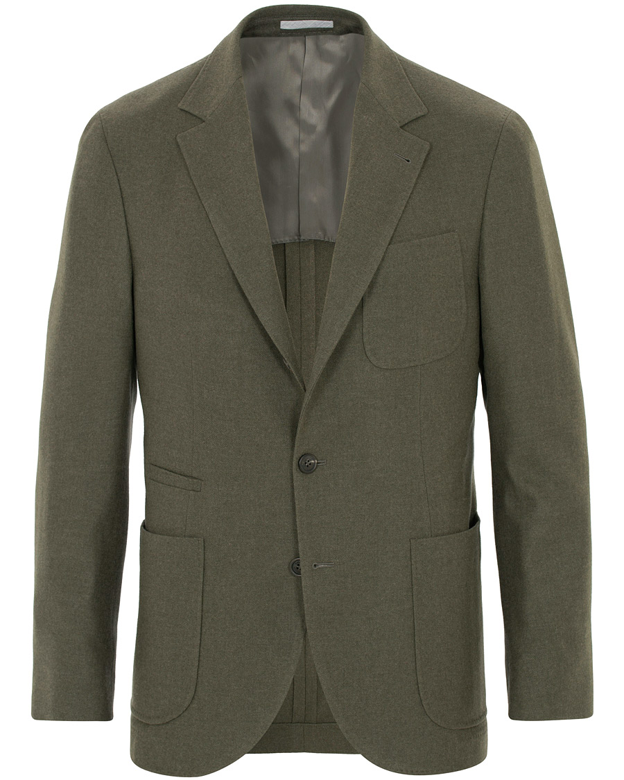Uomini | Blazers | Brunello Cucinelli | Cashmere Blend Patch Pocket Blazer Green