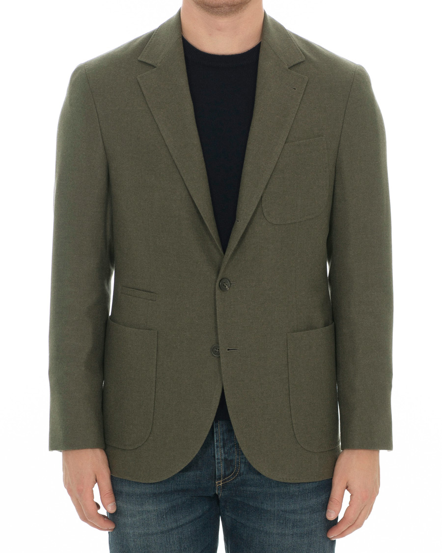 Uomini | Blazers | Brunello Cucinelli | Cashmere Blend Patch Pocket Blazer Green