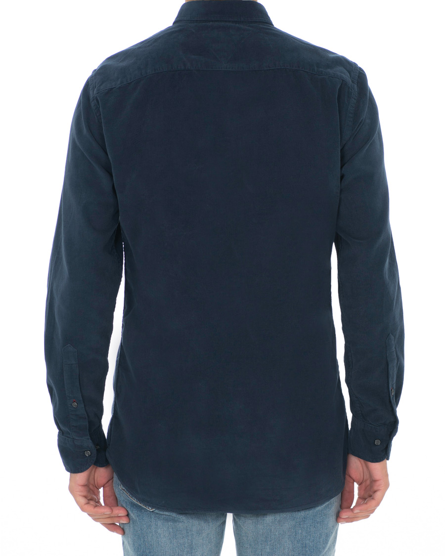 Uomini | Camicie | Tommy Hilfiger | Garment Dyed Corduroy Shirt Navy