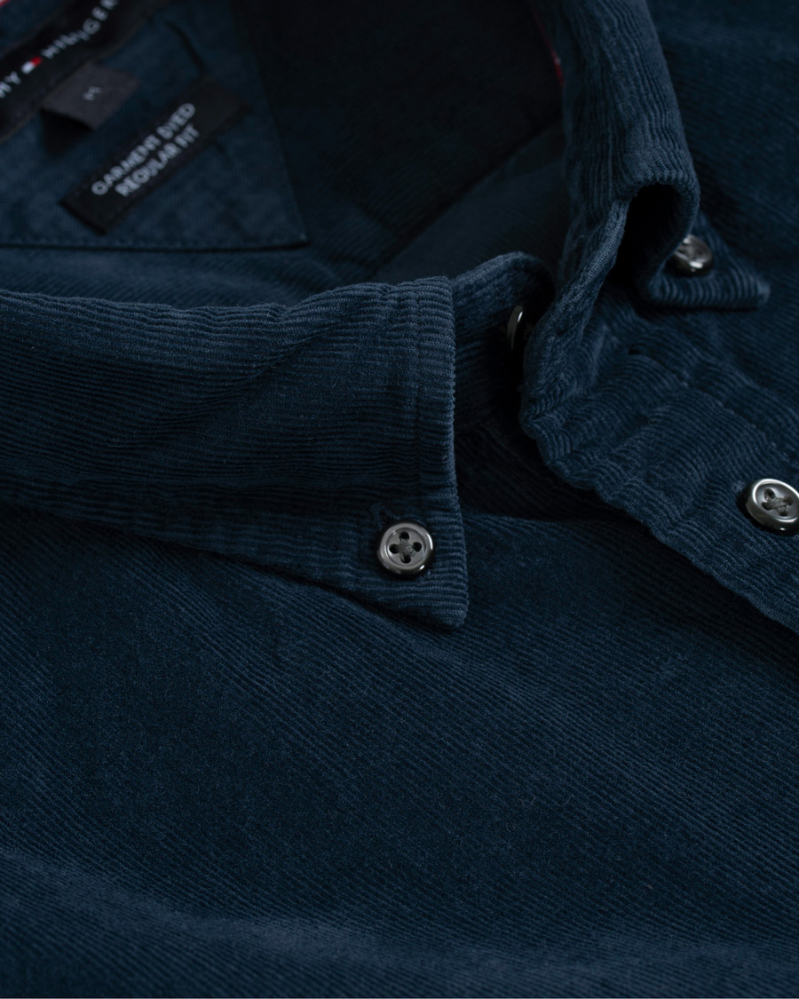 Uomini | Camicie | Tommy Hilfiger | Garment Dyed Corduroy Shirt Navy