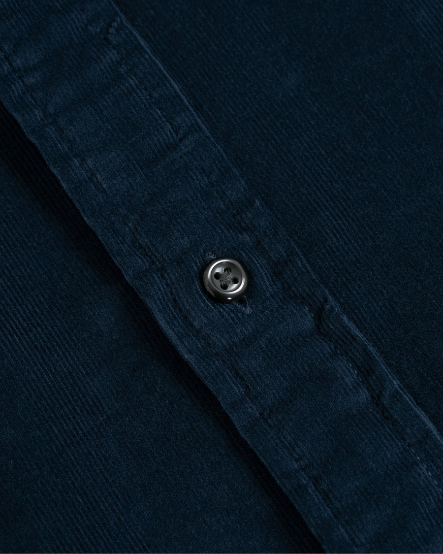 Uomini | Camicie | Tommy Hilfiger | Garment Dyed Corduroy Shirt Navy