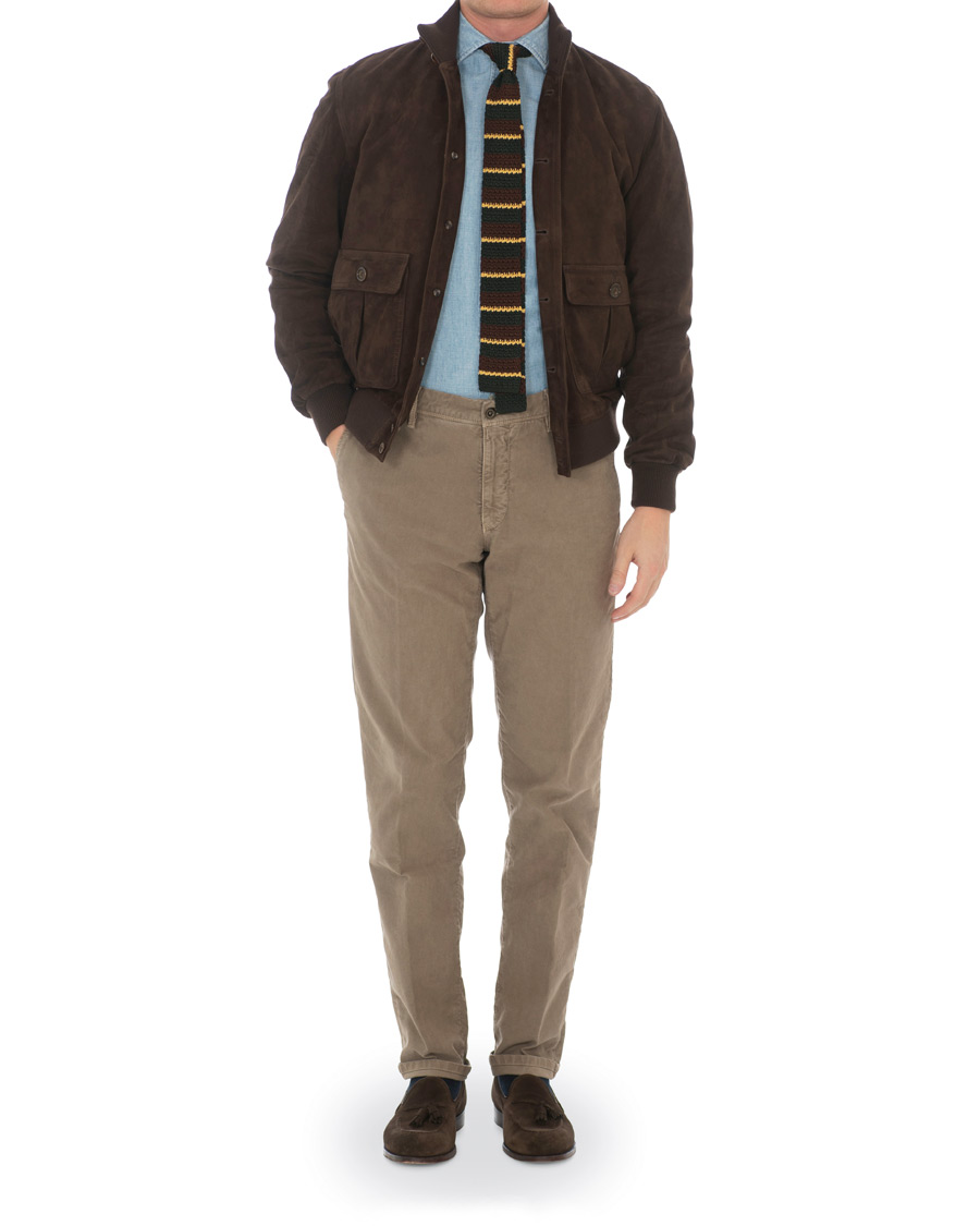 Uomini | Giacche | Valstar | Valstarino Suede Jacket Dark Brown