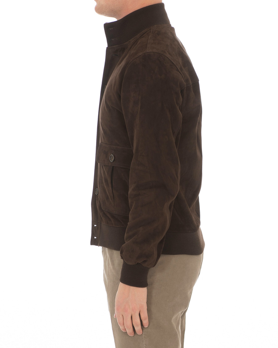 Uomini | Giacche | Valstar | Valstarino Suede Jacket Dark Brown