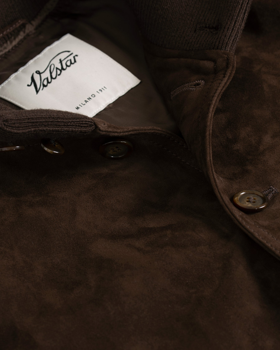 Uomini | Giacche | Valstar | Valstarino Suede Jacket Dark Brown