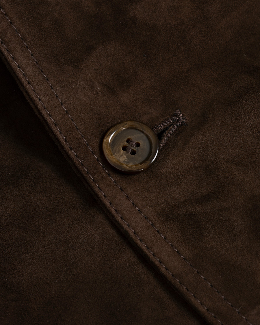 Uomini | Giacche | Valstar | Valstarino Suede Jacket Dark Brown