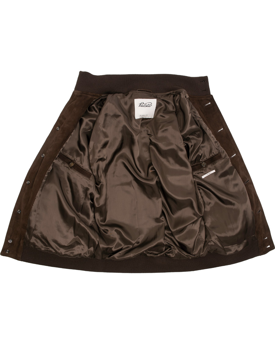 Uomini | Giacche | Valstar | Valstarino Suede Jacket Dark Brown