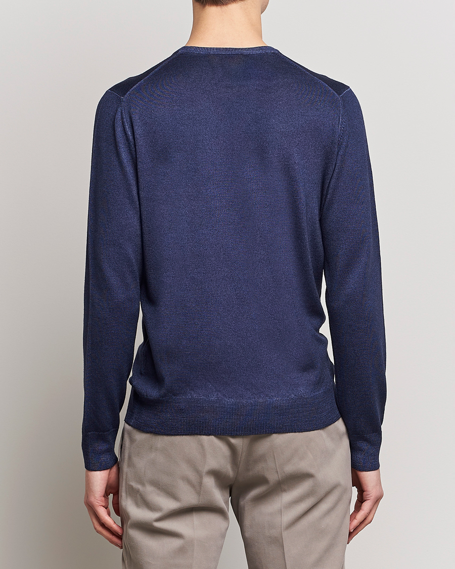 Uomini | Maglieria | Gran Sasso | Vintage Merino Fashion Fit Crew Neck Pullover Navy