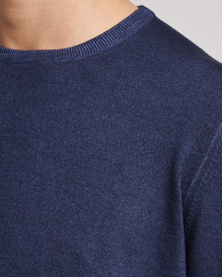 Uomini | Maglieria | Gran Sasso | Vintage Merino Fashion Fit Crew Neck Pullover Navy