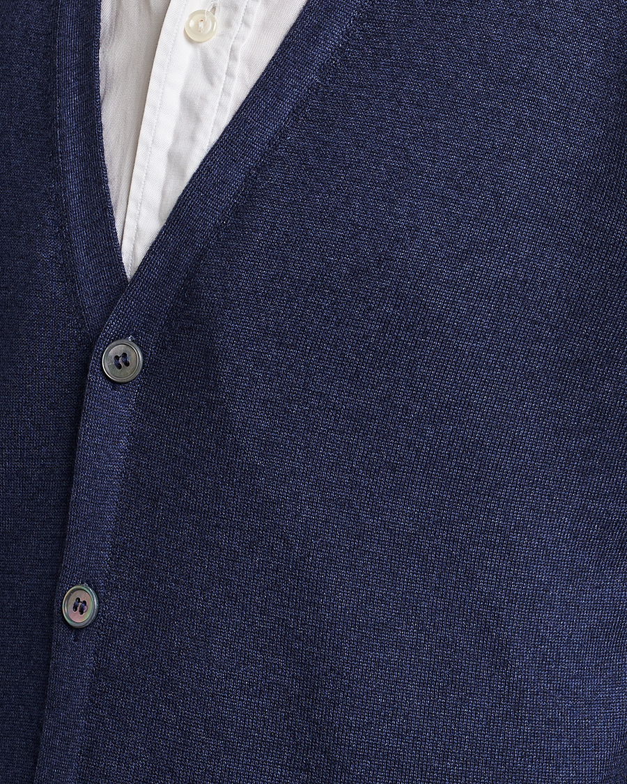 Uomini | Maglieria | Gran Sasso | Vintage Merino Fashion Fit Cardigan Navy