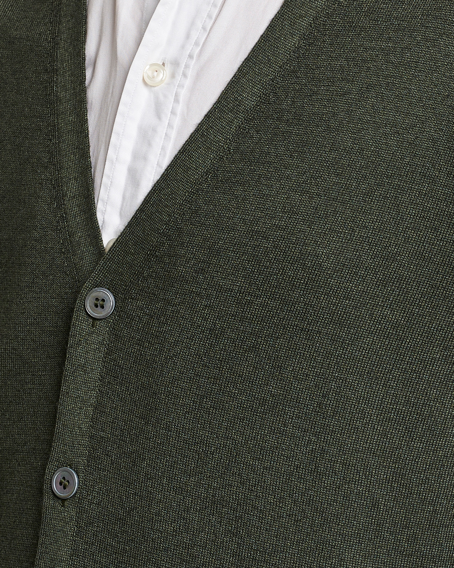 Uomini | Maglieria | Gran Sasso | Vintage Merino Fashion Fit Cardigan Green