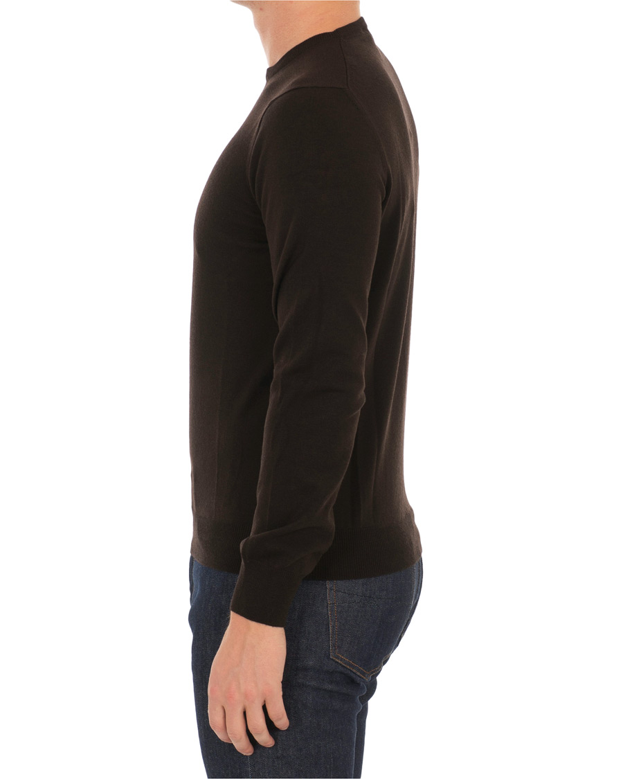 Uomini | Maglieria | Gran Sasso | Merino Fashion Fit Crew Neck Pullover Brown
