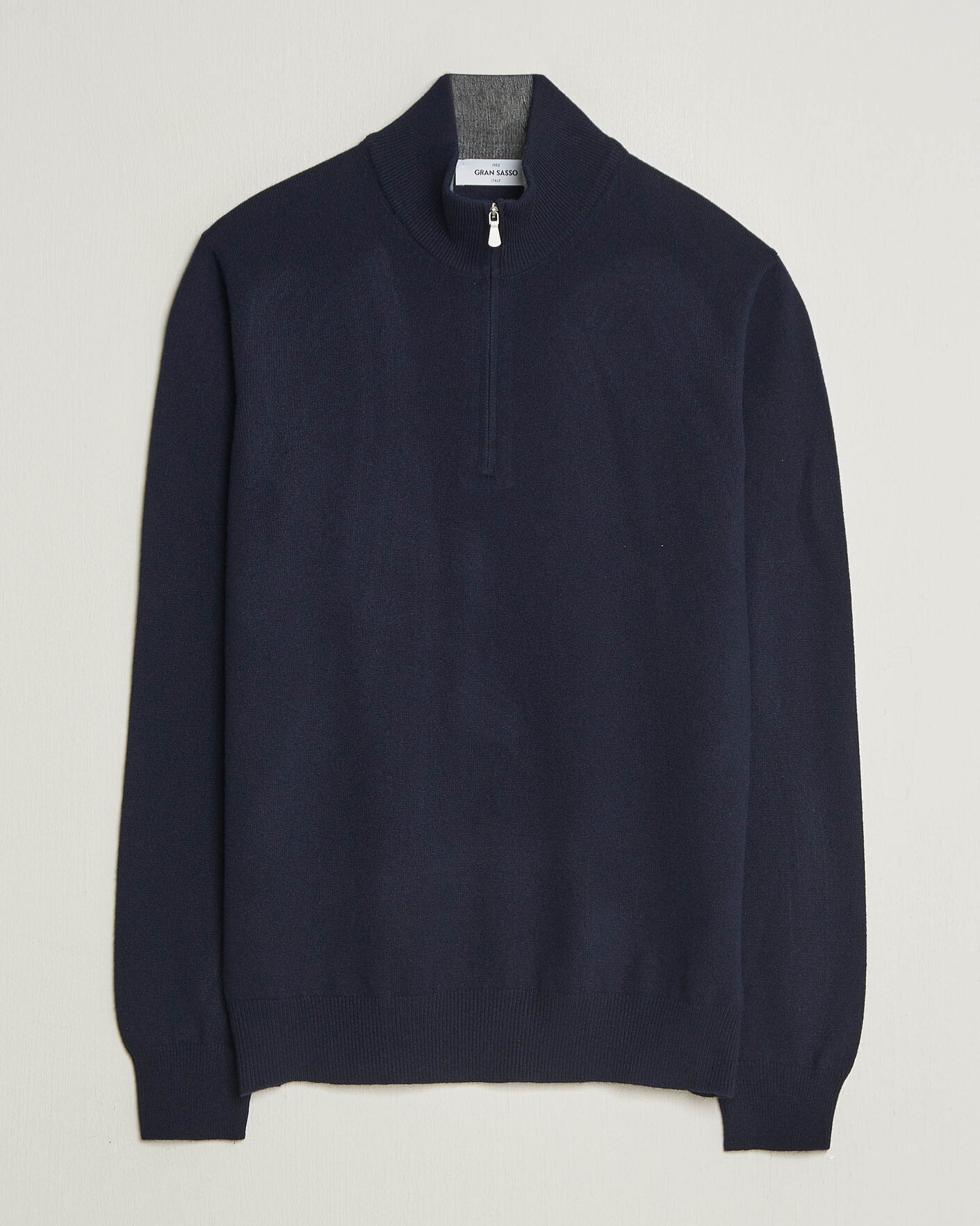 Uomini | Maglieria | Gran Sasso | Wool/Cashmere Half Zip Navy