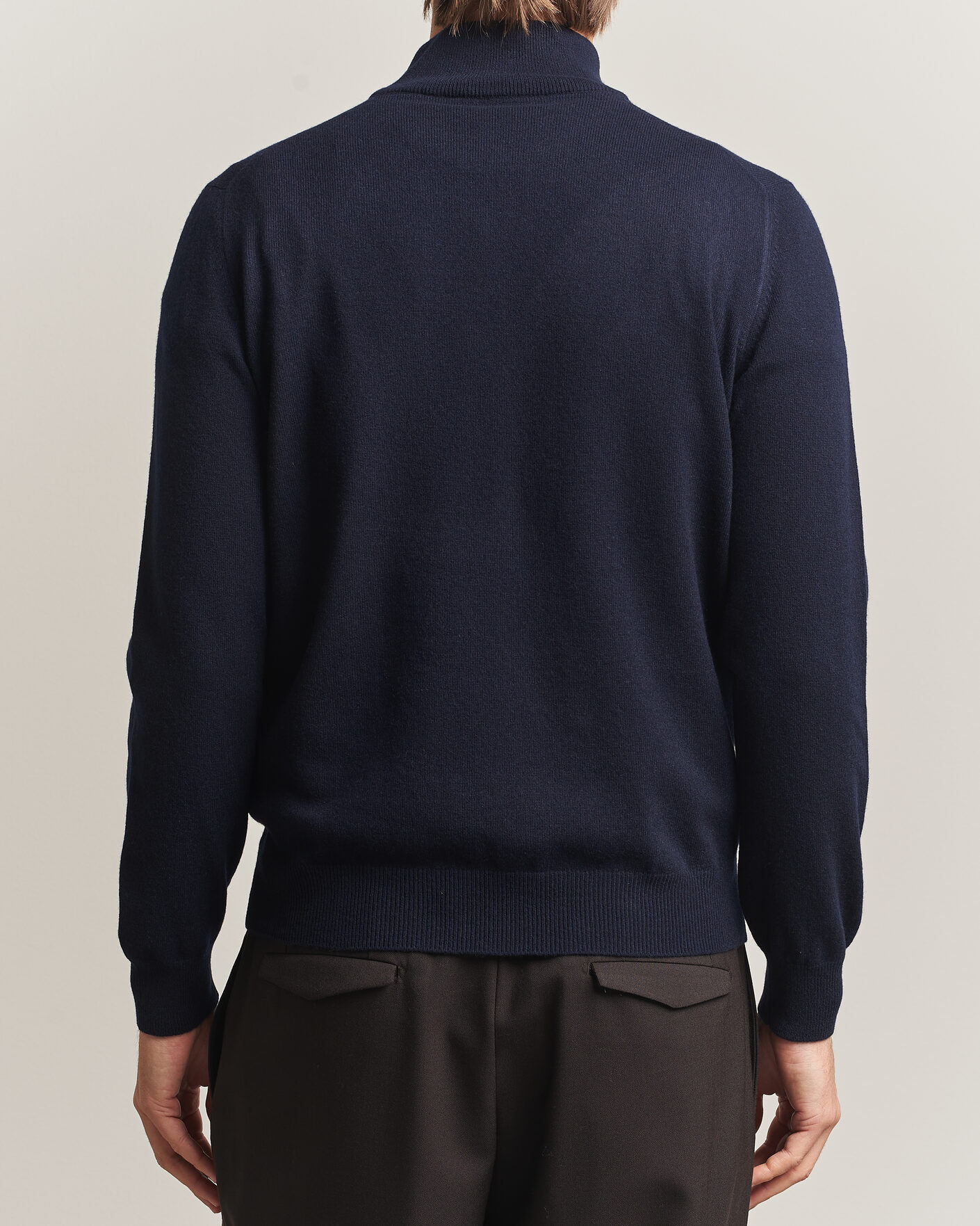 Uomini | Maglieria | Gran Sasso | Wool/Cashmere Half Zip Navy