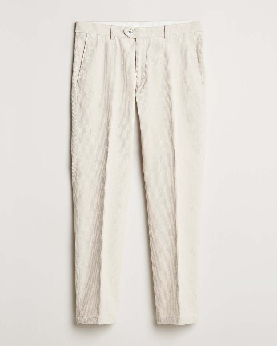 Uomini | Pantaloni | Oscar Jacobson | Denz Corduroy Trousers White