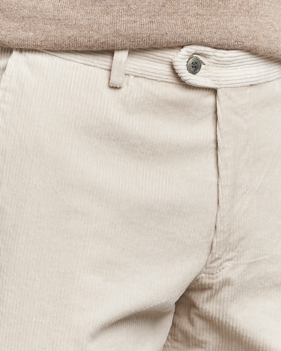 Uomini | Pantaloni | Oscar Jacobson | Denz Corduroy Trousers White