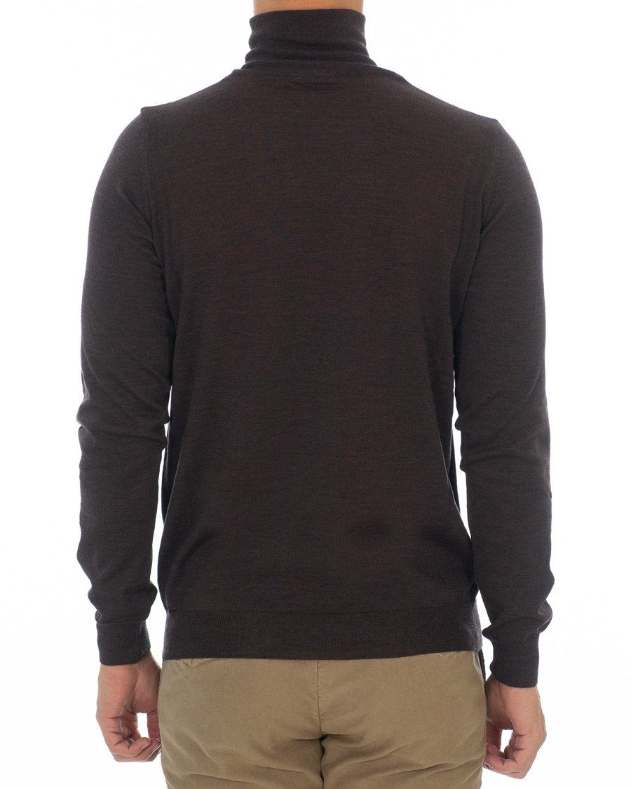 Uomini | Maglieria | Oscar Jacobson | Cole Extra Fine Merino Rollneck Brown